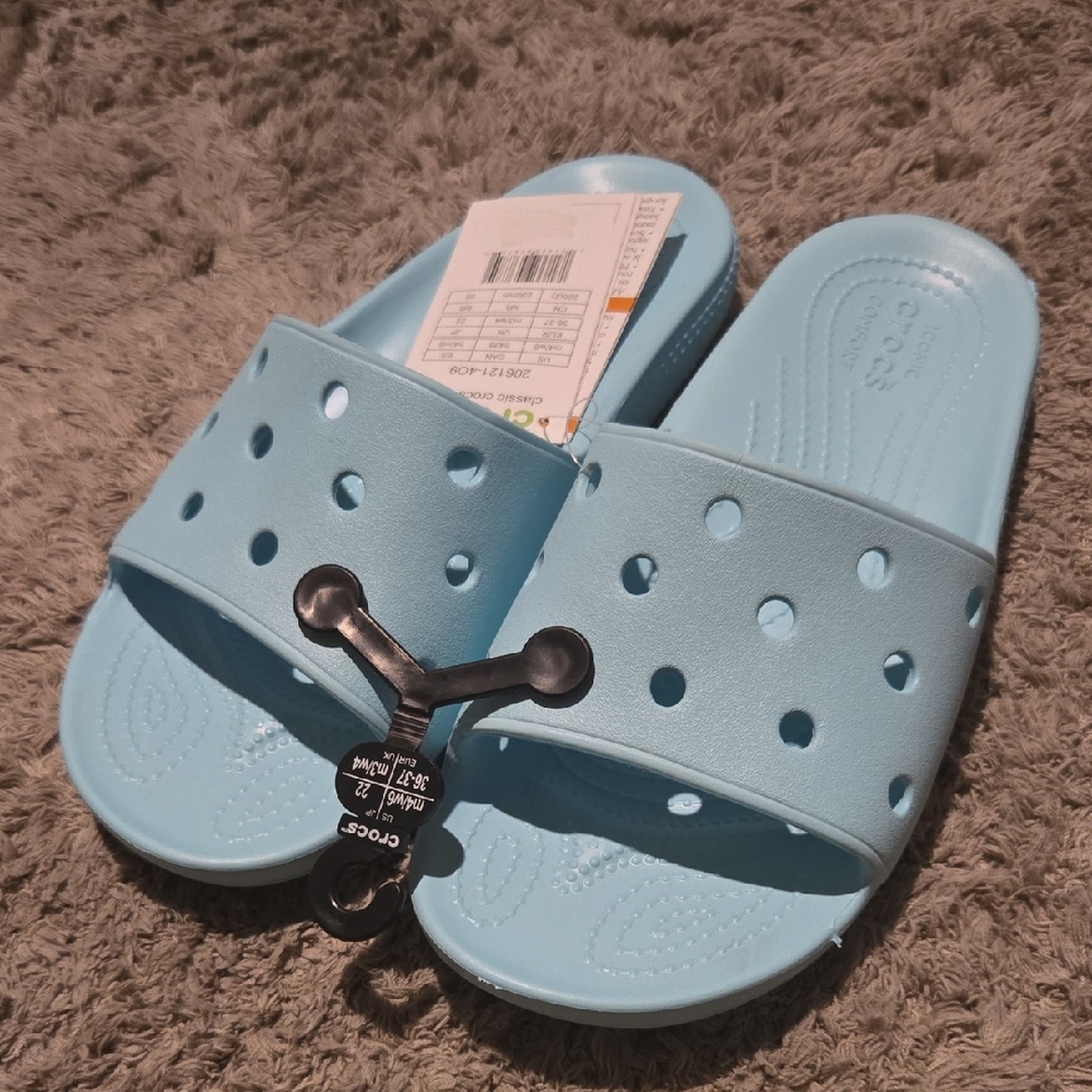 CROCS Sky Blue Slide Sandals